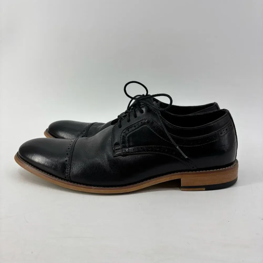 Stacy Adams Size 10 Mens Black Oxford Lace Up Dress Shoe Career